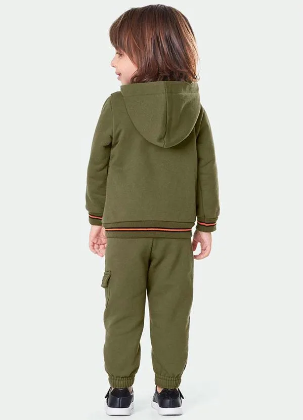 Marisol - Jaqueta com Capuz Moletom Menino Verde 4