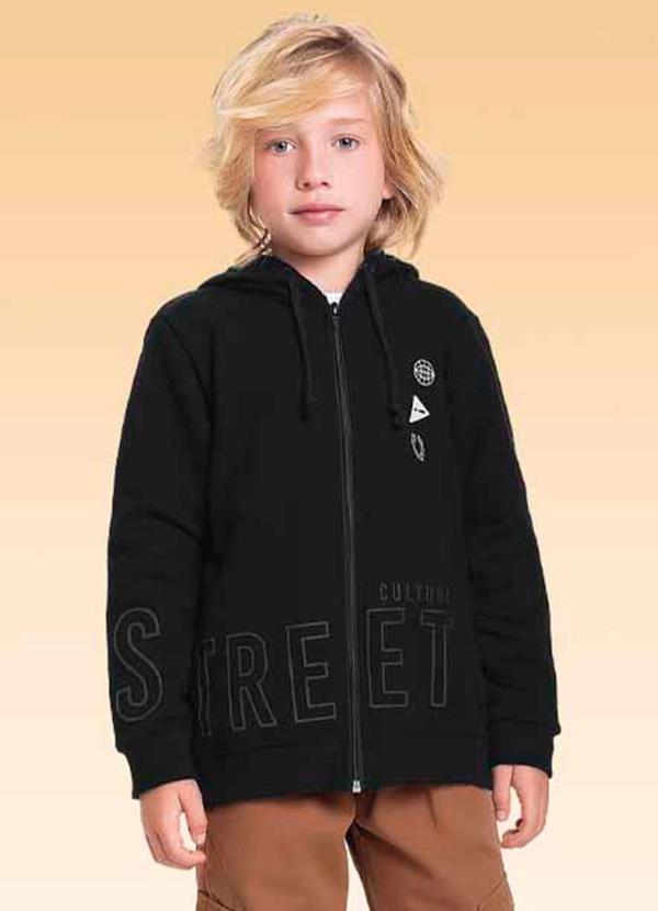 Fakini Kids - Jaqueta com Capuz Preto