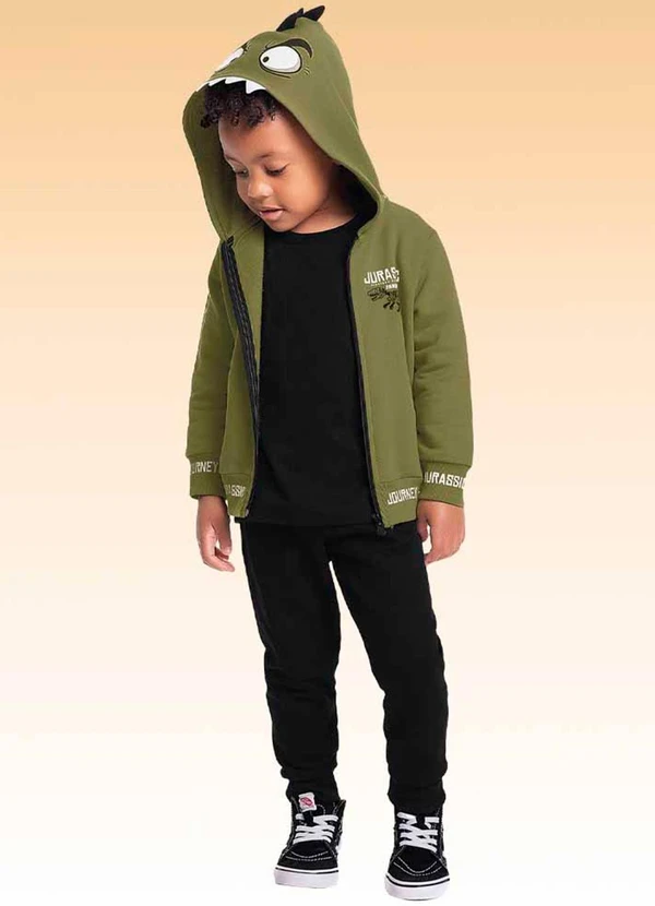 Fakini Kids - Jaqueta com Capuz Verde
