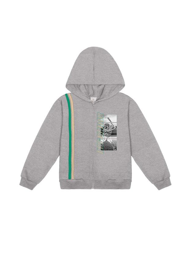 Abrange - Jaqueta com Faixa Cinza