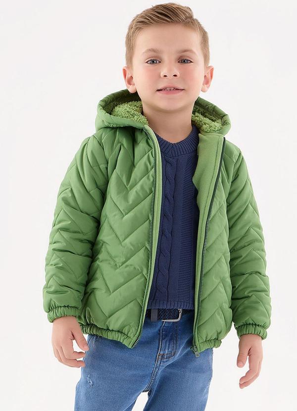 Up Baby - Jaqueta com Forro em Pu Infantil Verde