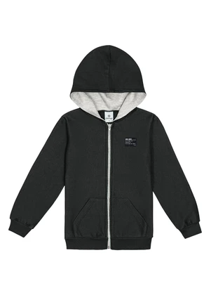 Abrange - Jaqueta com Recorte Estampado Costas Chumbo - ABRANGE