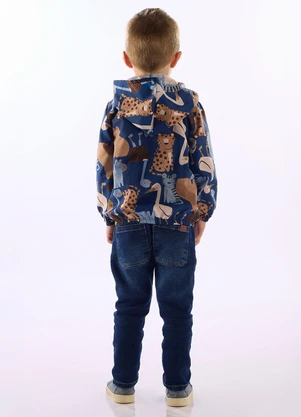 Up Baby - Jaqueta Corta-Vento Animais Azul - UP BABY
