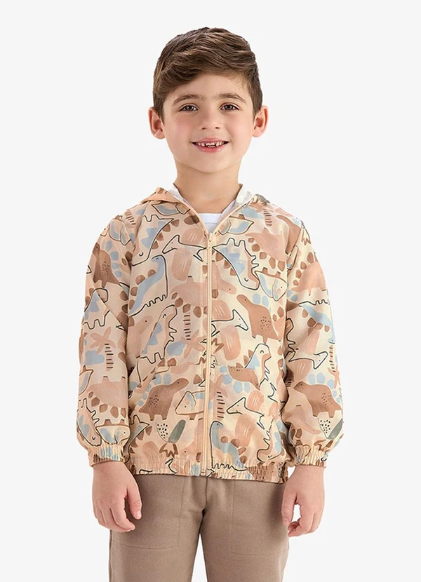 Rovi Kids - Jaqueta Corta-Vento em Meia Malha Bege 1