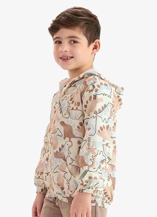 Rovi Kids - Jaqueta Corta-Vento em Meia Malha Bege 3