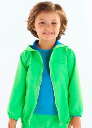 Up Baby - Jaqueta Corta Vento Infantil Menino Verde - UP BABY