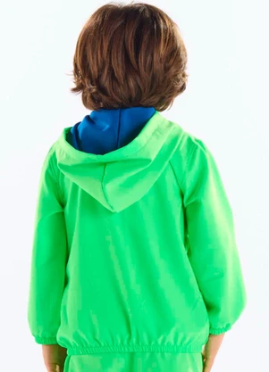 Up Baby - Jaqueta Corta Vento Infantil Menino Verde - UP BABY