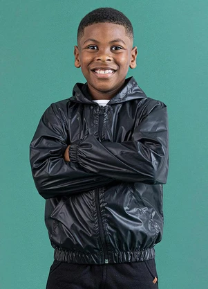 Soft Bonni - Jaqueta Corta Vento Infantil Preto - SOFT BONNI