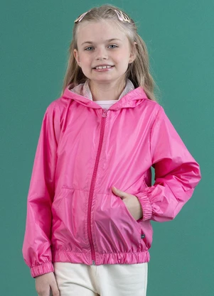 Soft Bonni - Jaqueta Corta Vento Infantil Rosa Flor - SOFT BONNI