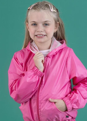 Soft Bonni - Jaqueta Corta Vento Infantil Rosa Flor - SOFT BONNI