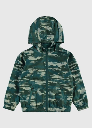 Malwee Kids - Jaqueta Corta-Vento Militar Verde Militar - MALWEE KIDS