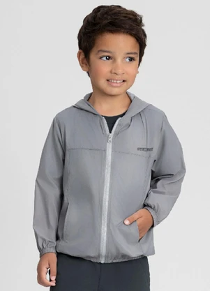 Jaqueta Corta-Vento para Menino Up Baby Cinza - UP BABY