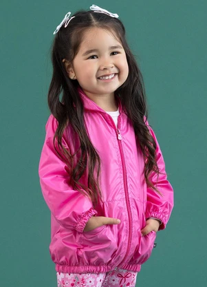 Soft Bonni - Jaqueta Corta Vento Rosa Flor - SOFT BONNI