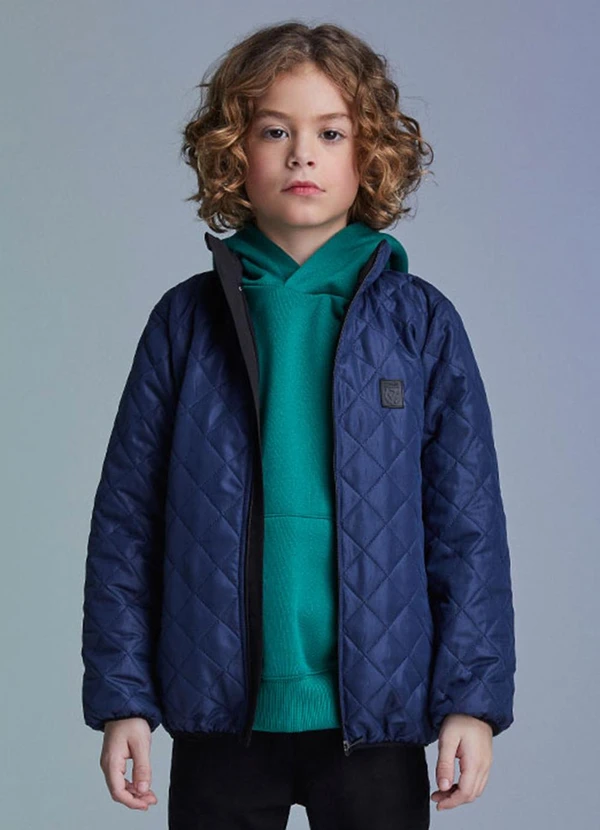 Youccie - Jaqueta de Matelassê Marinho Azul