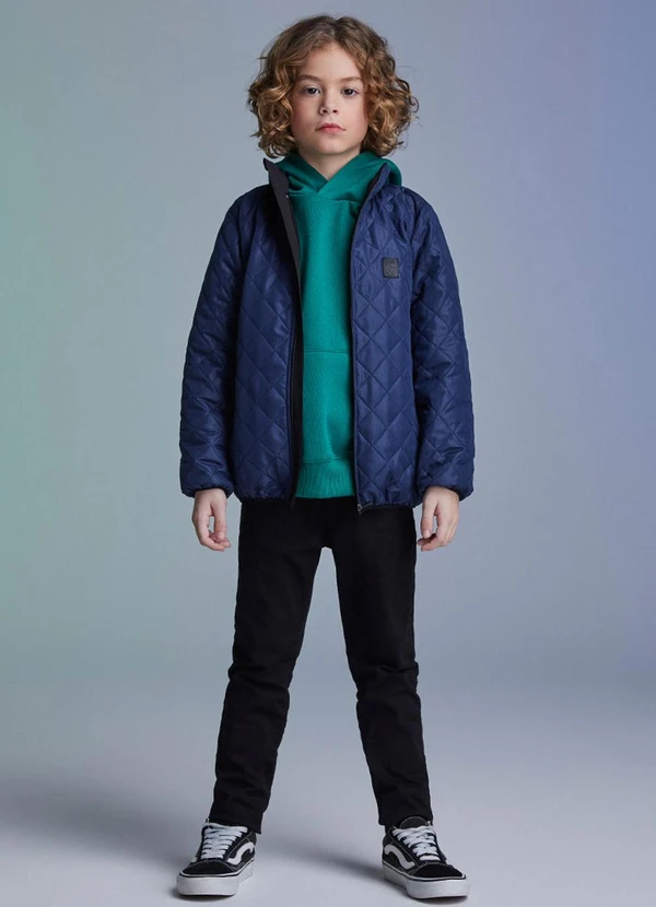 Youccie - Jaqueta de Matelassê Marinho Azul 2