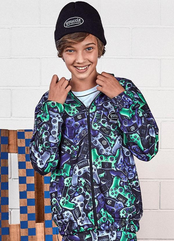 Youccie - Jaqueta de Moletom Gamer Azul