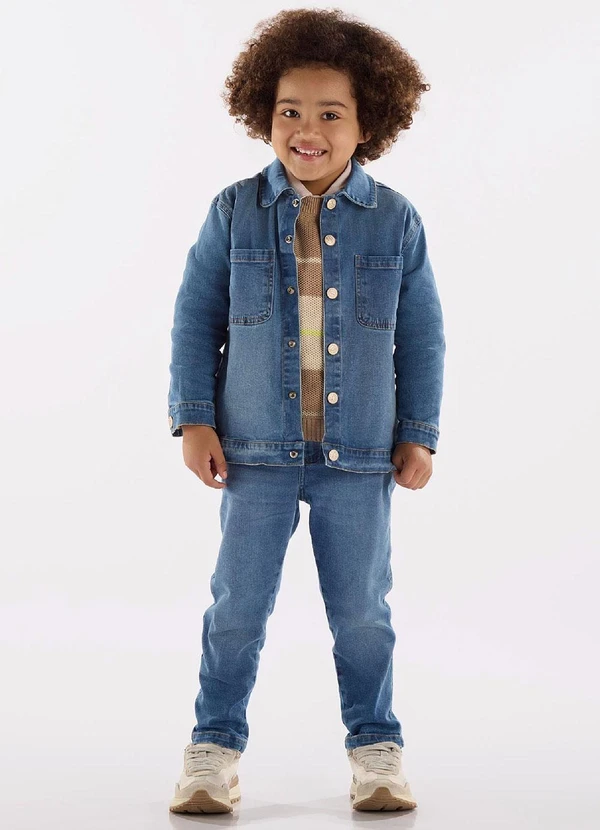 Up Baby - Jaqueta em Jeans com Elastano Azul 3