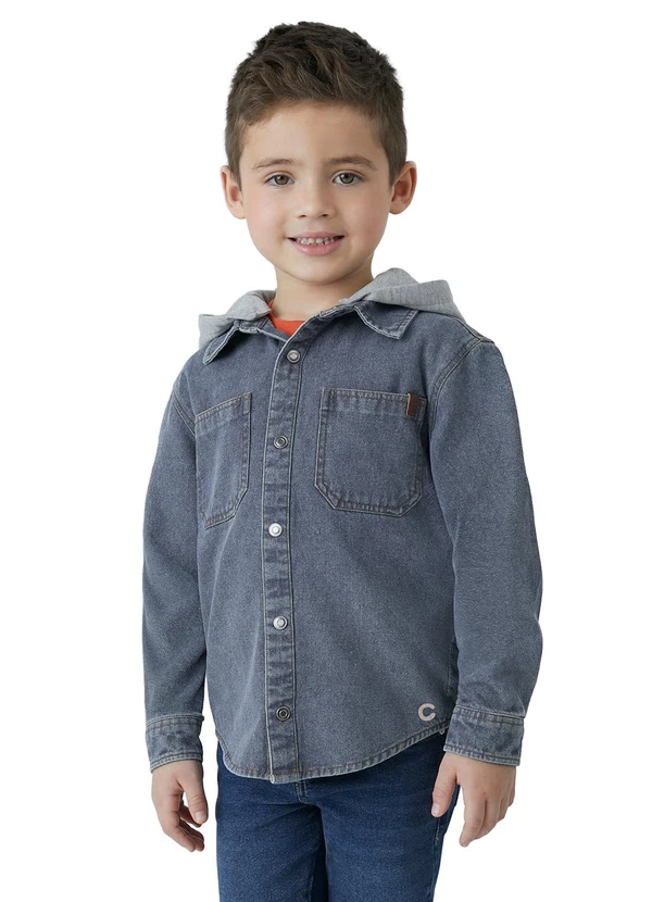 Carinhoso - Jaqueta em Jeans Leve Menino Azul