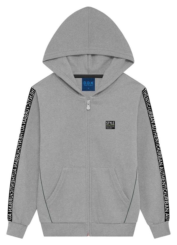 Ddk - Jaqueta em Moletom com Capuz Termo Cinza