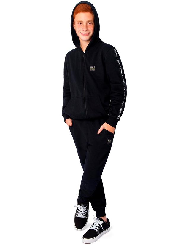 Ddk - Jaqueta em Moletom com Capuz Termo Preto 2