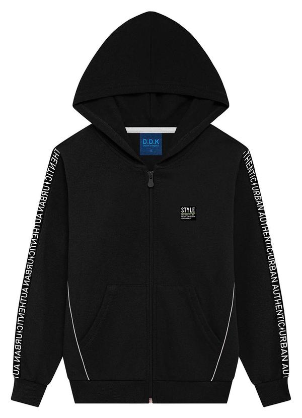 Ddk - Jaqueta em Moletom com Capuz Termo Preto 3