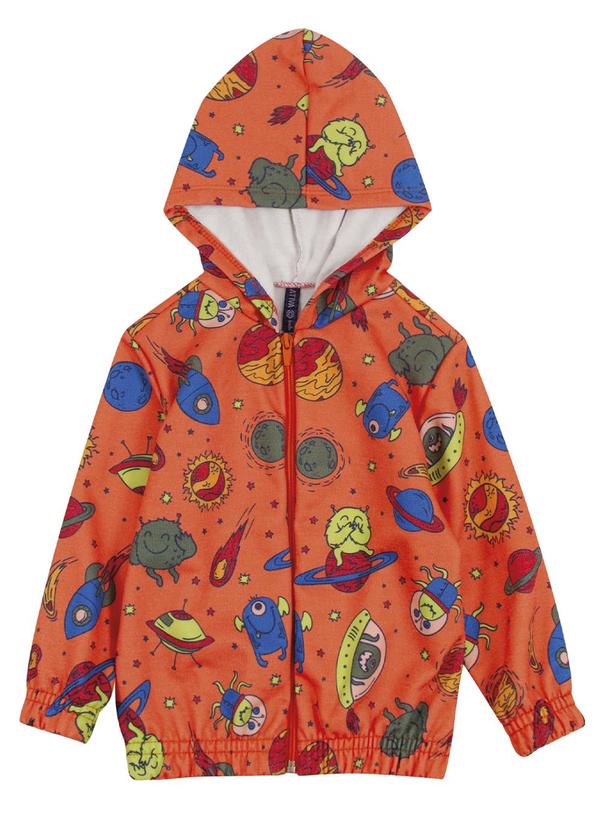 Cativa Kids - Jaqueta em Moletom com Estampa Colorida Laranja 3