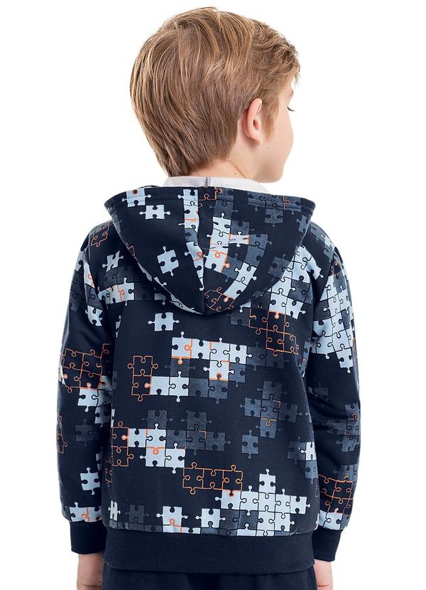 Bee Loop - Jaqueta em Moletom Infantil Menino Azul 2