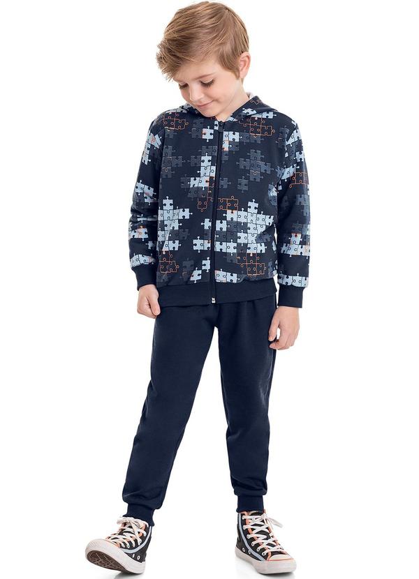 Bee Loop - Jaqueta em Moletom Infantil Menino Azul 3