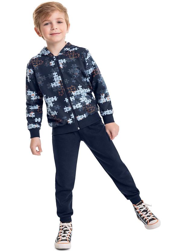 Bee Loop - Jaqueta em Moletom Infantil Menino Azul 5