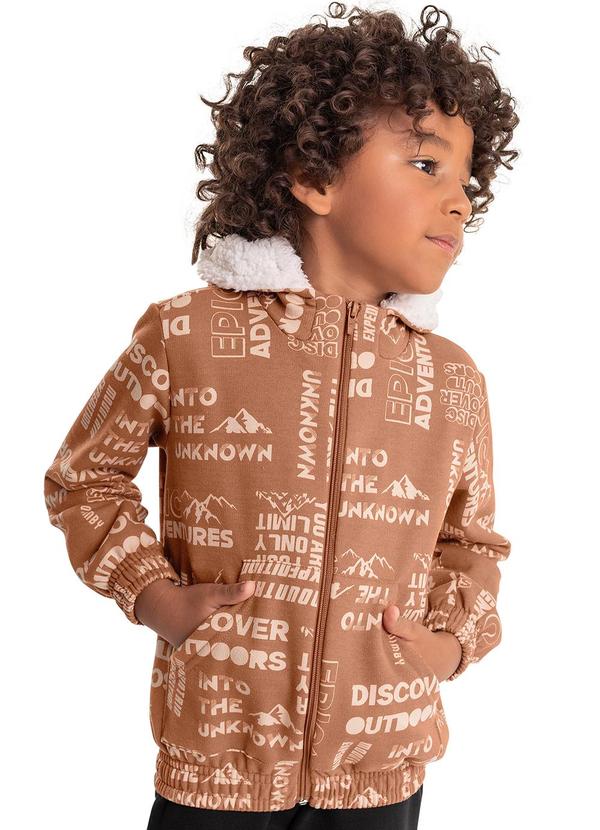 Quimby - Jaqueta em Moletom Infantil Menino Bege