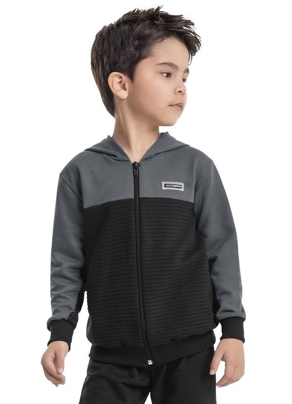 Quimby - Jaqueta em Moletom Infantil Menino Cinza