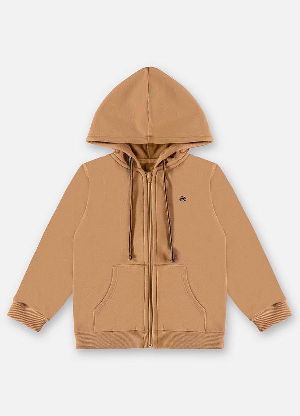 Up Baby - Jaqueta em Moletom Infantil Menino Marrom