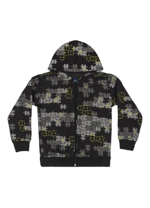 Bee Loop - Jaqueta em Moletom Infantil Menino Preto - BEE LOOP