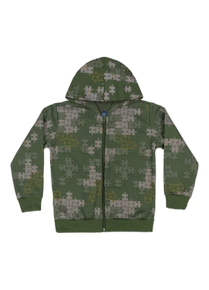 Bee Loop - Jaqueta em Moletom Infantil Menino Verde - BEE LOOP