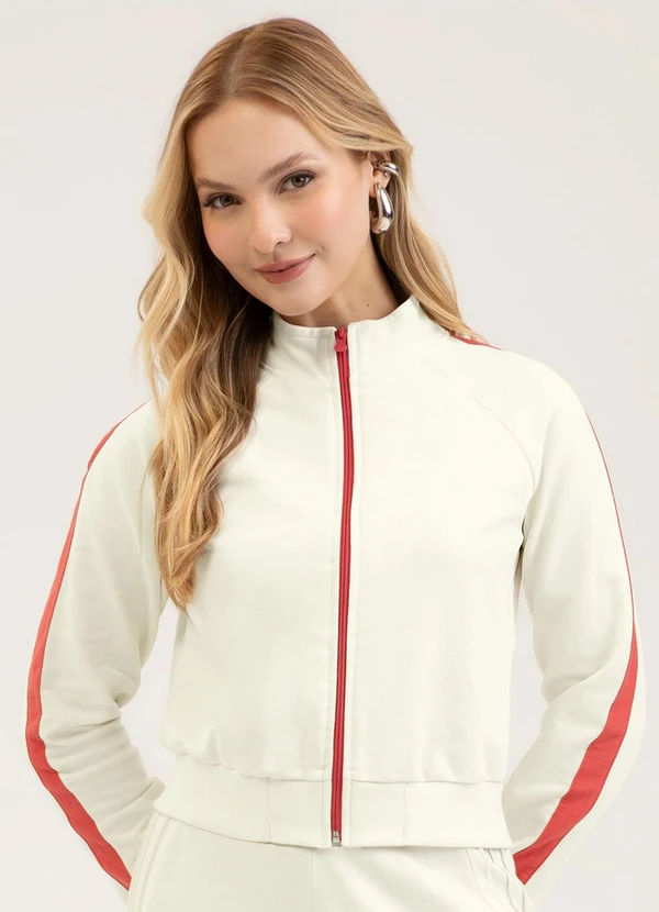 Cativa - Jaqueta em Moletom Off White