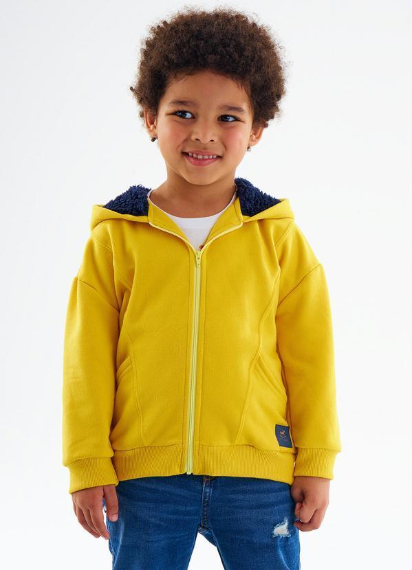Up Baby - Jaqueta em Moletom para Menino Amarelo