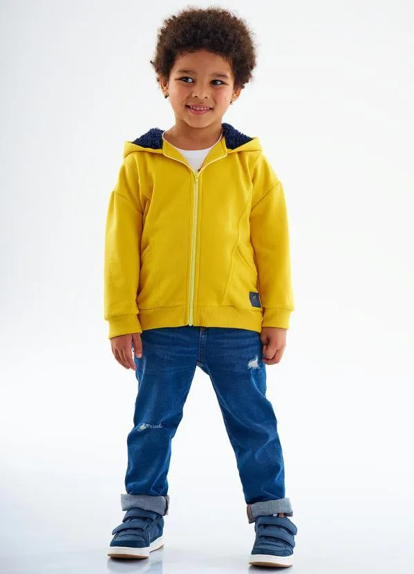 Up Baby - Jaqueta em Moletom para Menino Amarelo 3