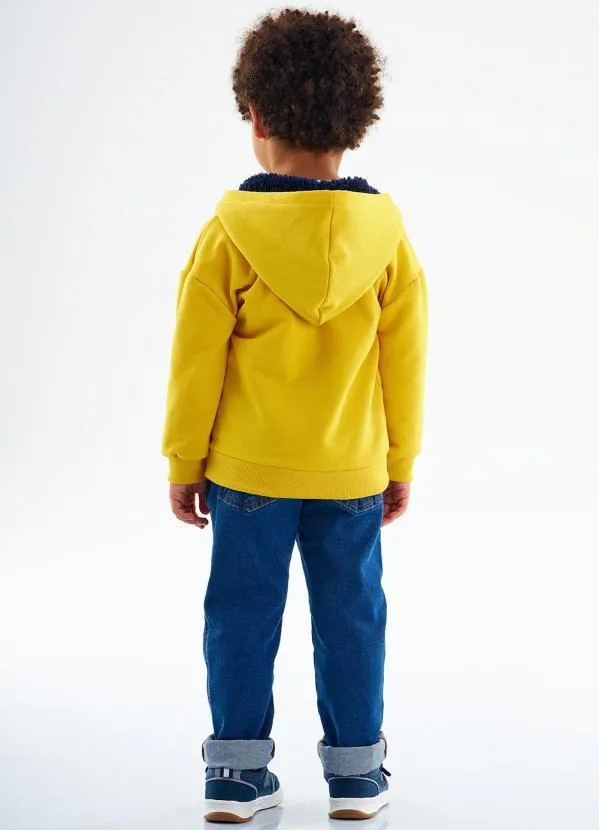 Up Baby - Jaqueta em Moletom para Menino Amarelo 4