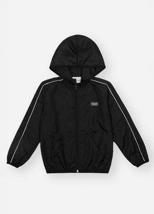 Abrange - Jaqueta em Nylon Infantil Menino Preto - ABRANGE