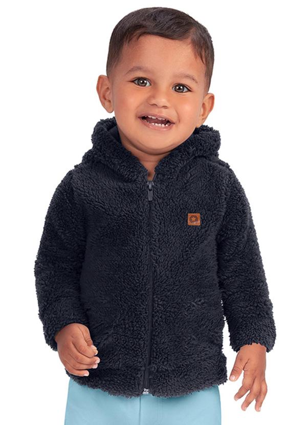 Alenice - Jaqueta em Pelo Menino Azul