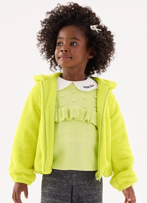 Up Baby - Jaqueta em Pu Infantil Unissex Amarelo - UP BABY