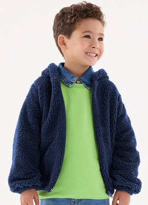 Up Baby - Jaqueta em Pu Infantil Unissex Azul - UP BABY