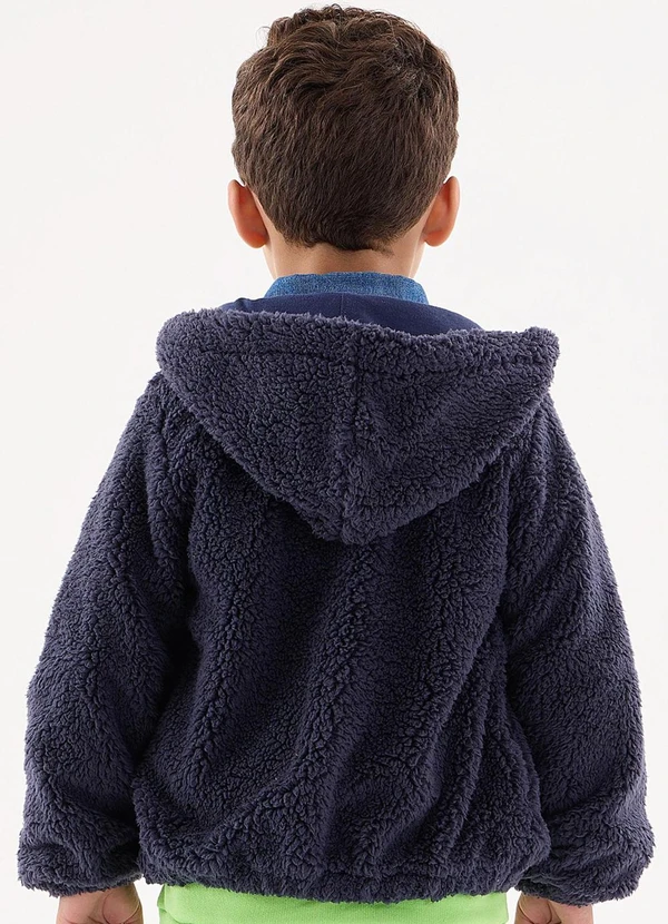 Up Baby - Jaqueta em Pu Infantil Unissex Azul 2