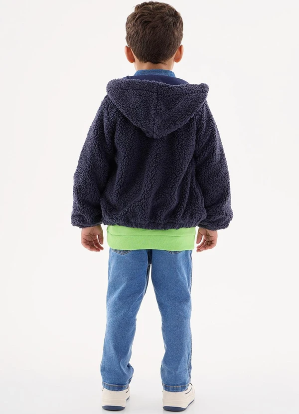 Up Baby - Jaqueta em Pu Infantil Unissex Azul 4