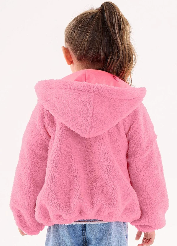 Up Baby - Jaqueta em Pu Infantil Unissex Rosa 2