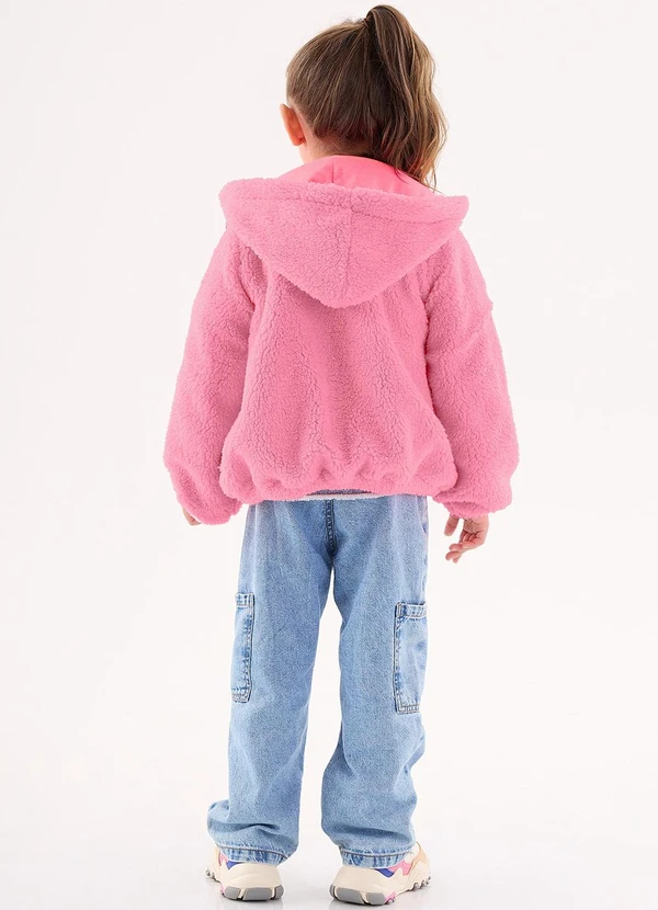 Up Baby - Jaqueta em Pu Infantil Unissex Rosa 4