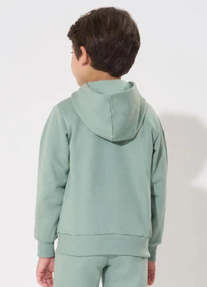 Abrange - Jaqueta Felpada com Capuz Infantil Menino Verde - ABRANGE