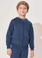 Abrange - Jaqueta Felpada Infantil Menino Cinza - variação: Azul