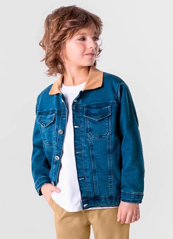 Brandili Mundi - Jaqueta Forrada Infantil Menino Azul