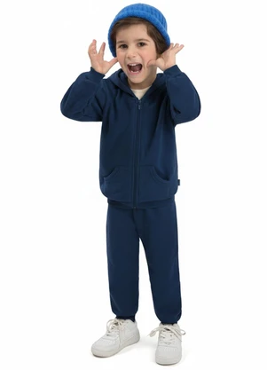 Ddk - Jaqueta Infantil com Capuz Azul - DDK
